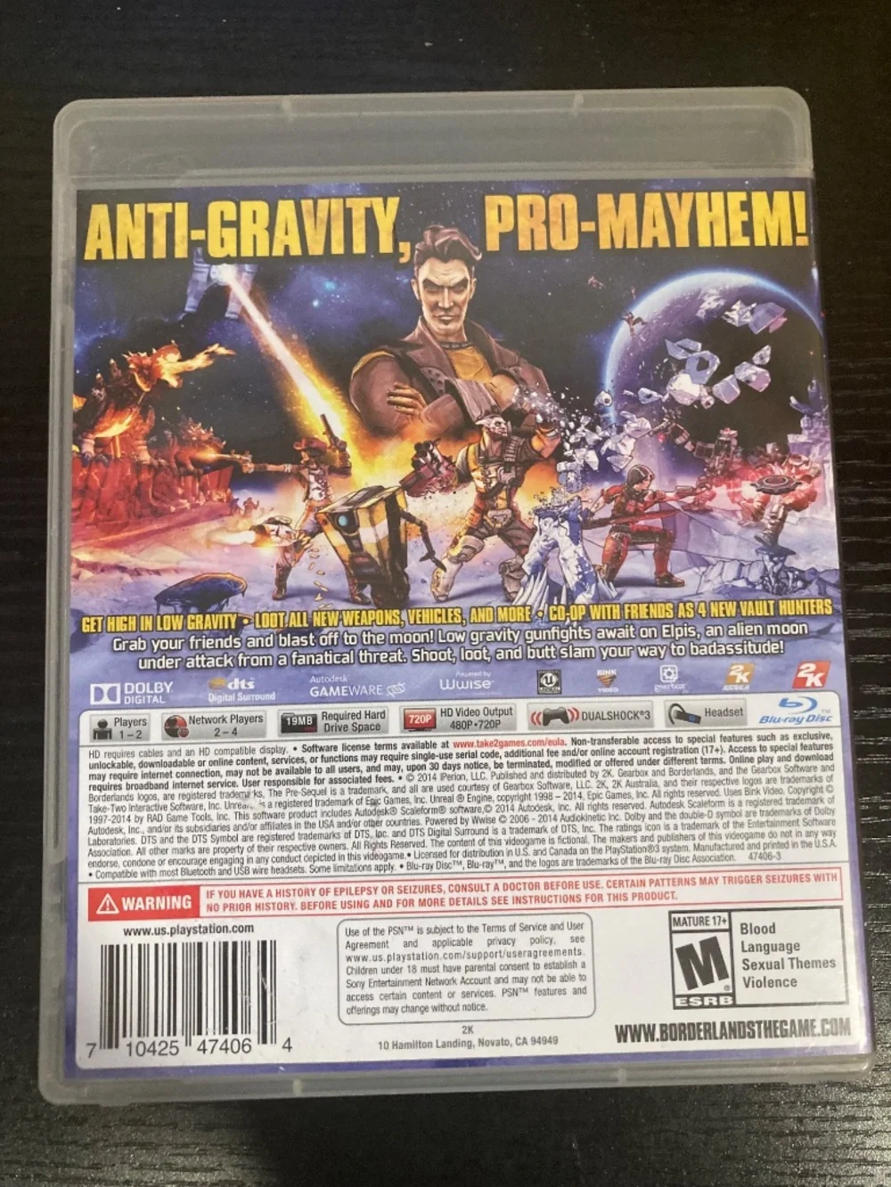 Borderlands: The Pre-Sequel (Sony PlayStation 3, 2014)